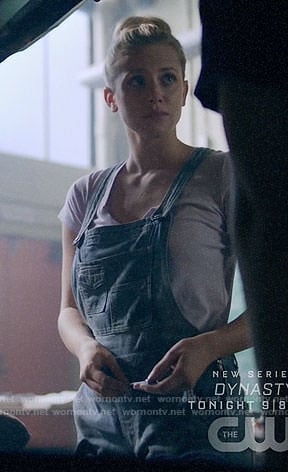Betty's denim overalls on Riverdale