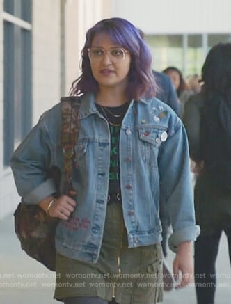 Gert's do not disturb denim jacket on Marvel's Runaways