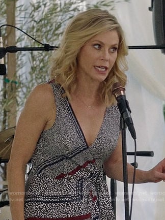 Claire's printed wrap dress on Modern Family