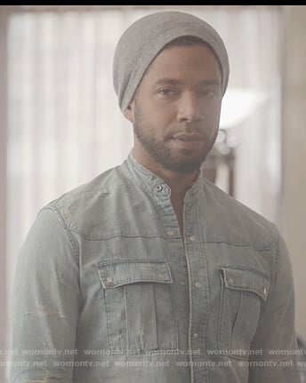 Jamal's distressed denim shirt on Empire