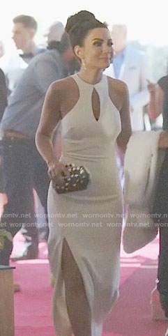 Hermione's white keyhole gown on Riverdale