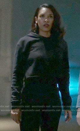 Iris's black cropped hoodie on The Flash
