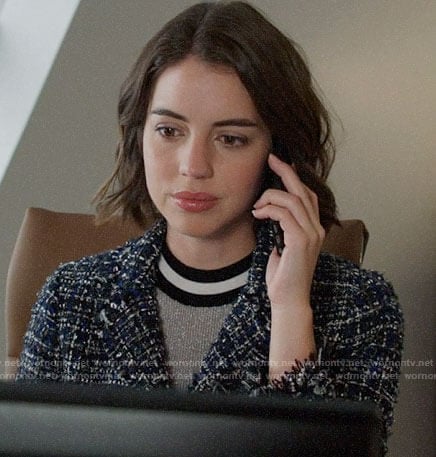 Ivy's silver top and tweed jacket on Once Upon a Time