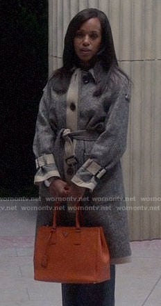Olivia's herringbone coat on Scandal