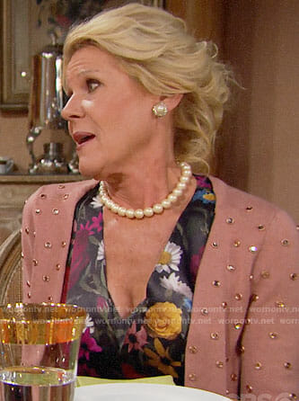 Pam's floral Thanksgiving dress on The Bold and the Beautiful