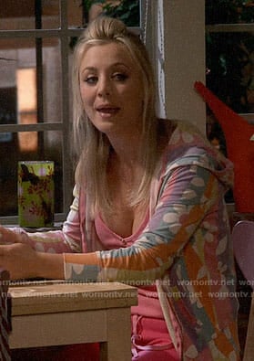 Penny's floral hoodie on The Big Bang Theory