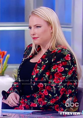 Meghan's rose print blazer on The View