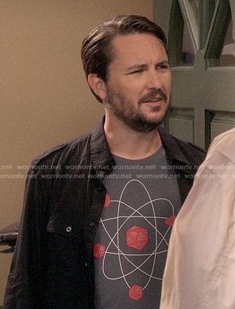 Wil Wheaton's d20 t-shirt on The Big Bang Theory