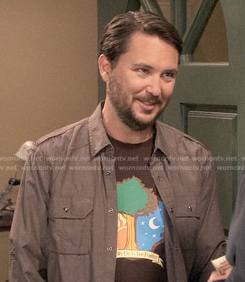 Wil Wheaton's 'We Die in the Forest' T-shirt on The Big Bang Theory
