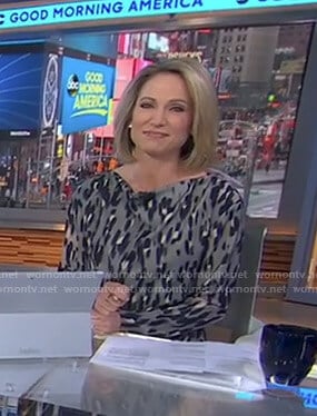 Amy's grey leopard dress on Good Morning America