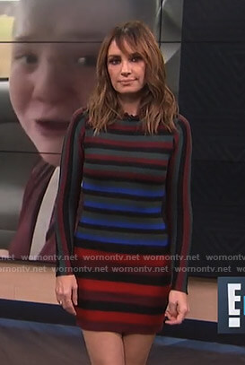 Catt's multi-color striped mini dress on E! News