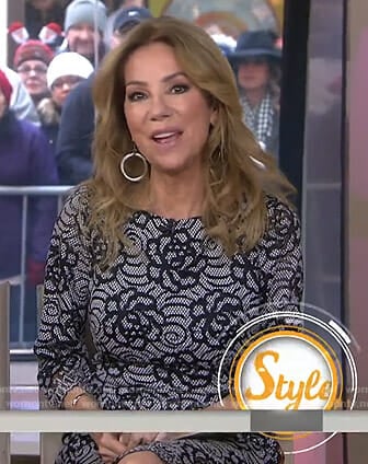 Kathie's grey floral lace dress on Today