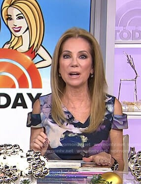 Kathie's rose print cold-shoulder dress on Today