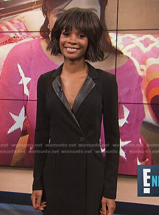 Zuri's black blazer dress on E! News
