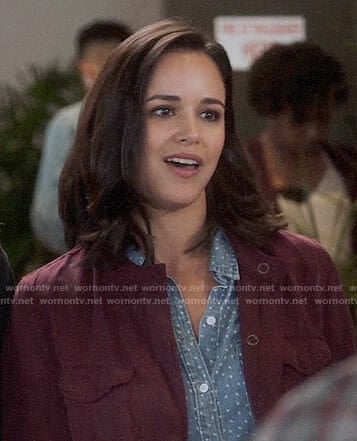 Amy's printed chambray shirt on Brooklyn Nine-Nine