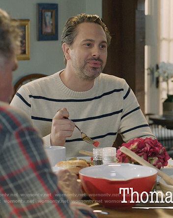 Matt's beige striped sweater on Life in Pieces