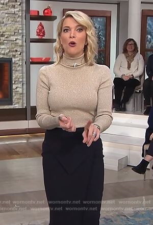 Megyn's gold turtleneck on Megyn Kelly Today