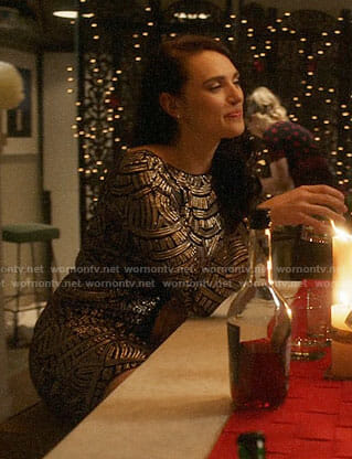 Lana's sequined long sleeve dress on Supergirl