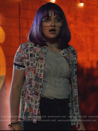 Gert's stamp print top on Marvel's Runaways