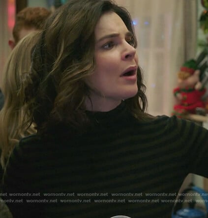 Heather's striped turtleneck sweater on Life in Pieces
