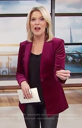 Megyn's purple velvet blazer on Megyn Kelly Today