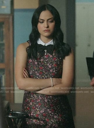 Veronica's floral collared dress on Riverdale