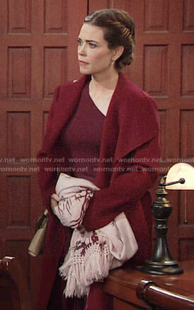 Victoria's floral scarf on The Young and the Restless