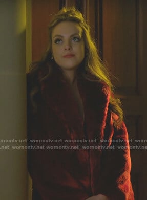 Fallon's red fur coat on Dynasty