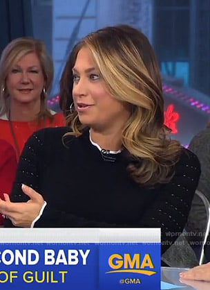Ginger's black knit dress on Good Morning America
