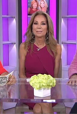 Kathie's pink ruffled sleeveless dress on Today