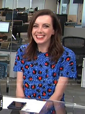 Melanie's blue sequin leopard t-shirt on Live from E!