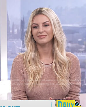 Morgan's metallic sweater on E! News Daily Pop