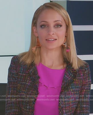 Portia's purple button detail top on Great News