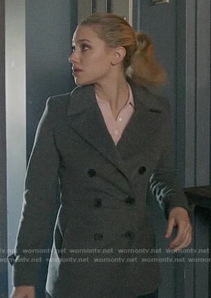 Betty's charcoal peacoat on Riverdale