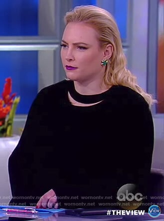 Meghan's black cutout sweater on The View