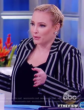 Meghan's black striped jacket on The View