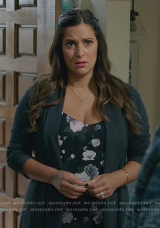 Colleen's floral print cami on Life in Pieces