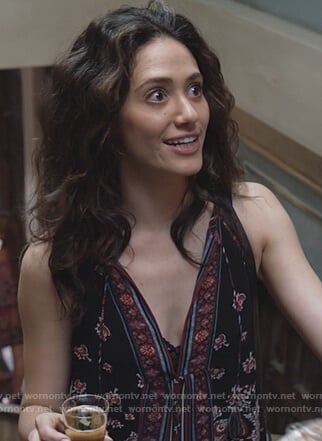 Fiona's floral print tassel top on Shameless