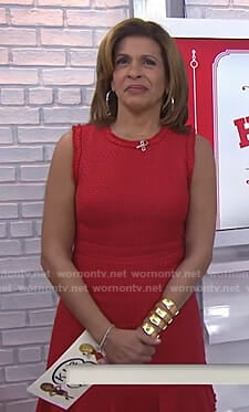 Hoda's red tweed dress on Today