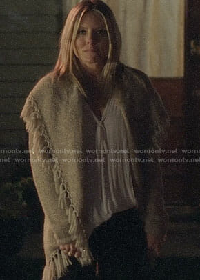 Jessie's fringed cardigan on Nashville