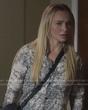 Juliette's floral button down shirt on Nashville