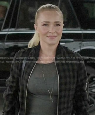 Juliette's checked bomber jacket on Nashville