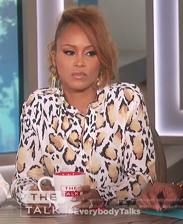 Eve's leopard print dress on The Talk