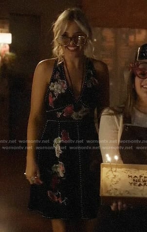Maddie's floral studded NYE dress on Nashville