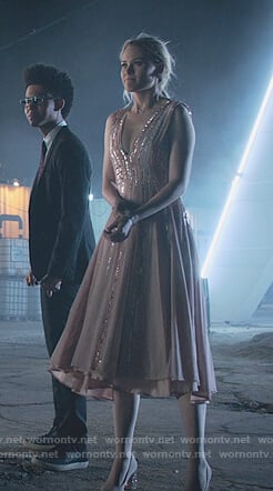 Karolina's pink sequin dress on Marvel's Runaways