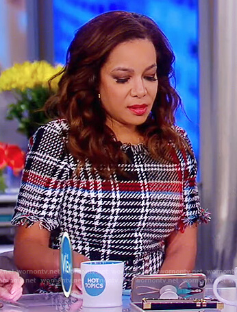 Sunny's plaid tweed dress on The View