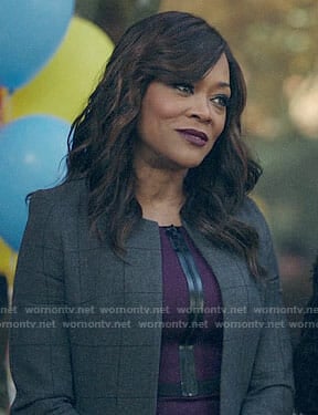 Sierra's grey checked coat on Riverdale