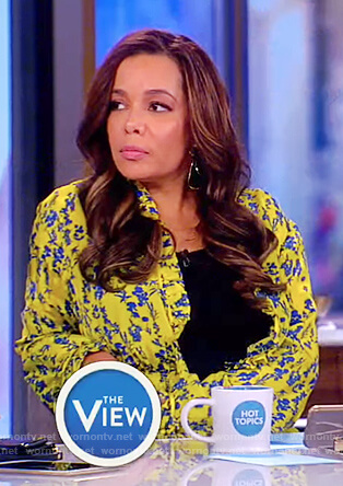 Sunny's yellow floral print top on The View
