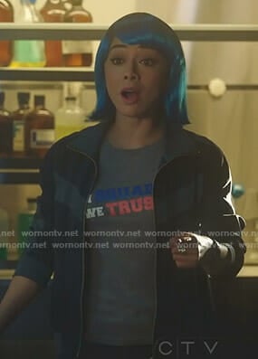 Ella's grey in squad we trust t-shirt on Lucifer