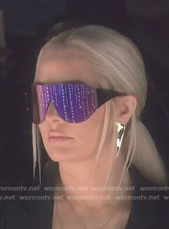 Erika's black reflective lens sunglasses on The Real Housewives of Beverly Hills
